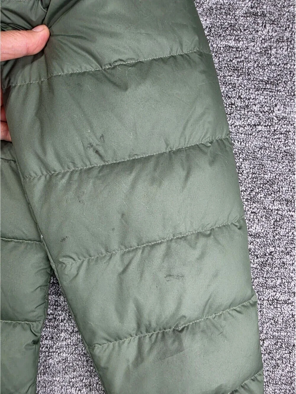 The North Face Men's Green 550 Down Puffer Jacket Full Zip Pockets Size 2XL